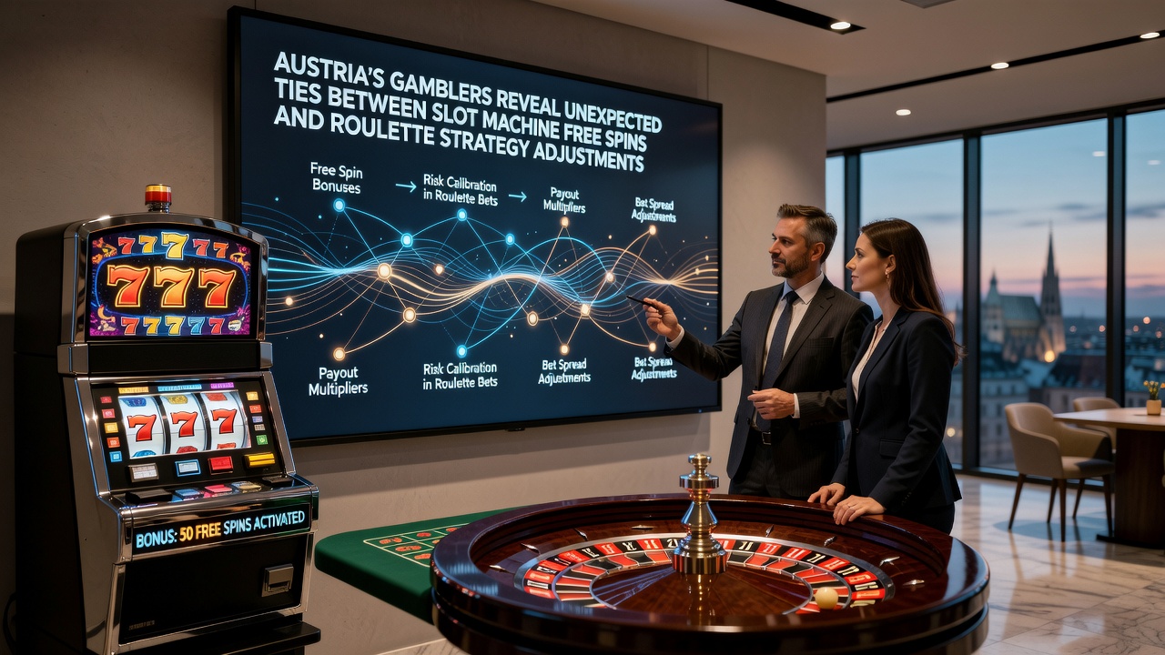 Live dealer poker table with adjacent roulette wheel on an Austrian gaming platform